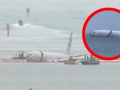 Αεροπλάνο ξέφυγε από τον διάδρομο προσγείωσης και κατέληξε στη θάλασσα: Από τύχη δεν τραυματίστηκε κανείς