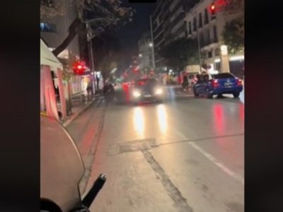 Απίστευτο βίντεο: Αυτοκίνητο πήγαινε ανάποδα στην Τσιμισκή