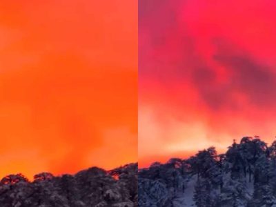 ΒΙΝΤΕΟ: Το μαγικό ηλιοβασίλεμα από το χιονισμένο Τρόοδος που κόβει την ανάσα – Ο ουρανός μοιάζει σαν να έχει πάρει φωτιά