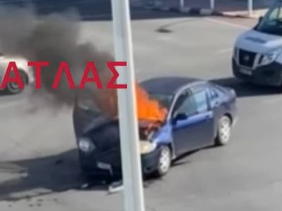 Στις φλόγες όχημα μετά από τροχαίο στη Λεμεσό – Στο Νοσοκομείο ένα πρόσωπο (ΒΙΝΤΕΟ)