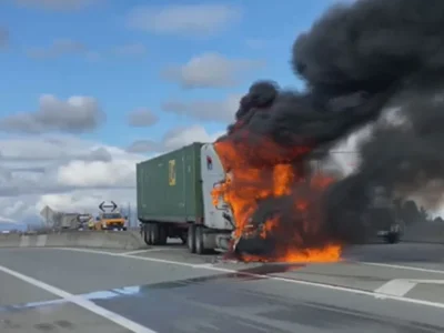 Κλείνει ο αυτοκινητόδρομος Λεμεσού – Πάφου λόγω πυρκαγιάς σε φορτηγό